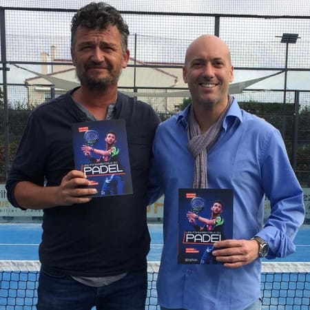 Alain Henry et Cédric Carité qui présentent leur livre "Les fondamentaux du Padel"